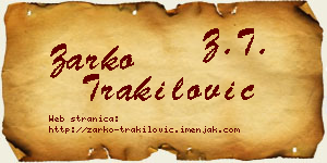 Žarko Trakilović vizit kartica